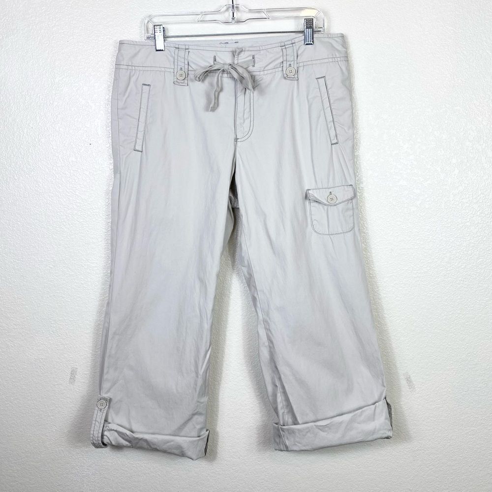 Gap Light Grey Roll Tab Cargo Pants